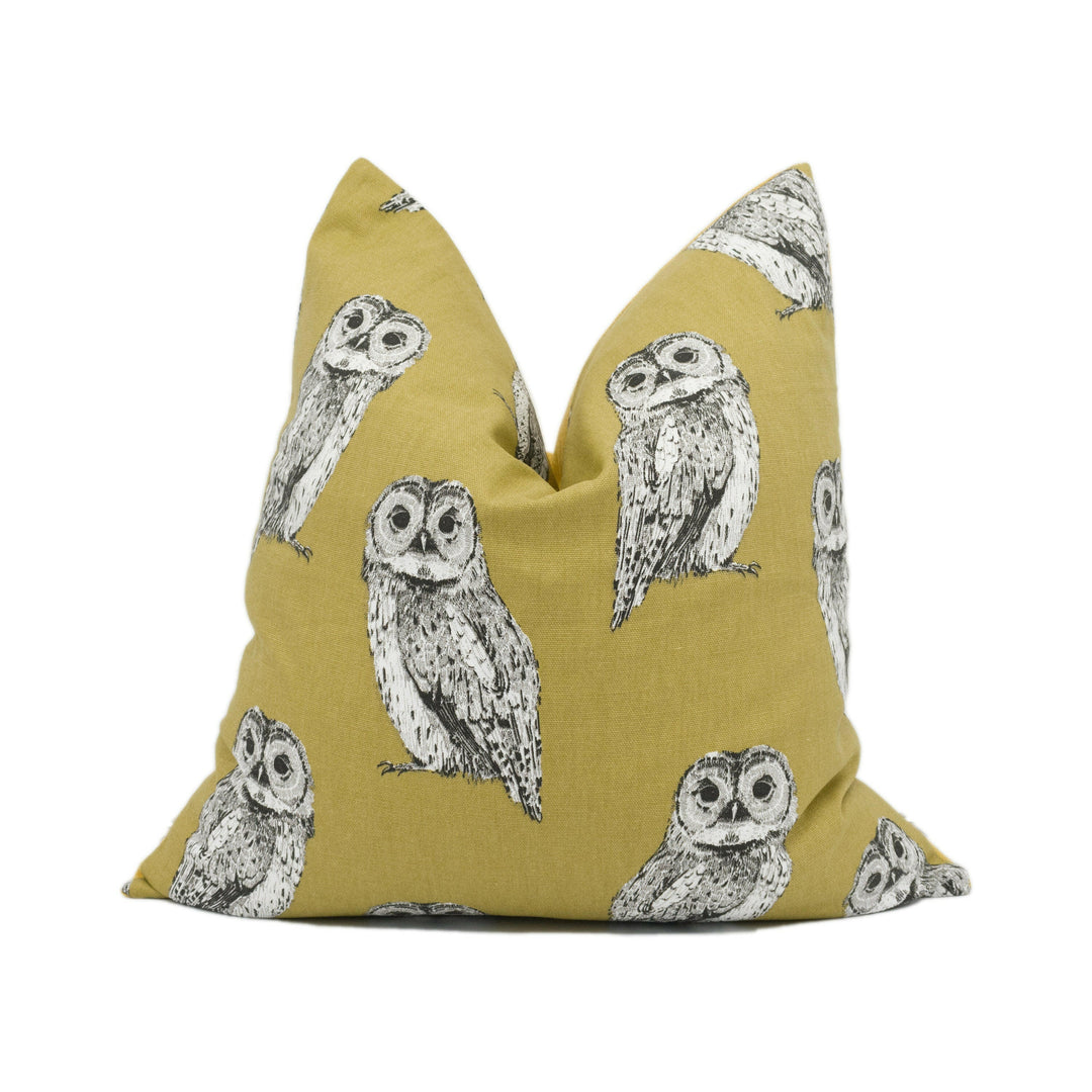Prestigious - Tawny Owl - Tawny - Playful Bright Modern Owl Cushion Cover - Handmade Throw Pillow - Designer Home Décor.