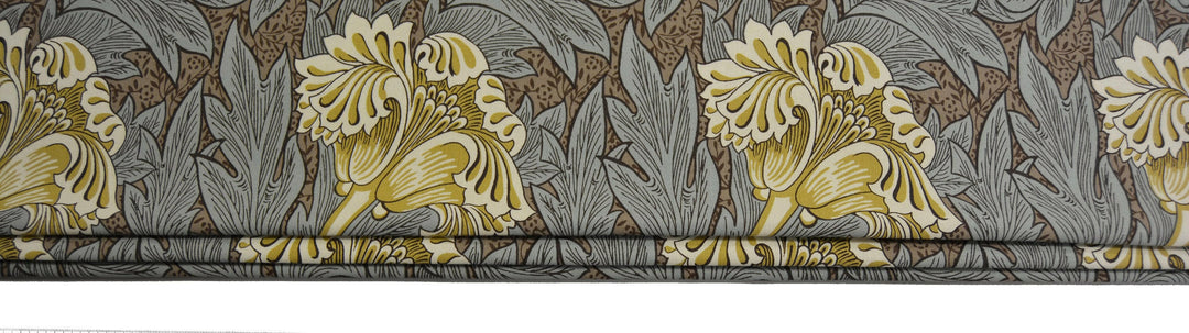 William Morris - Tulip - Bullrush &amp; Slate - Professionally Made Roman Blind Made to Measure.