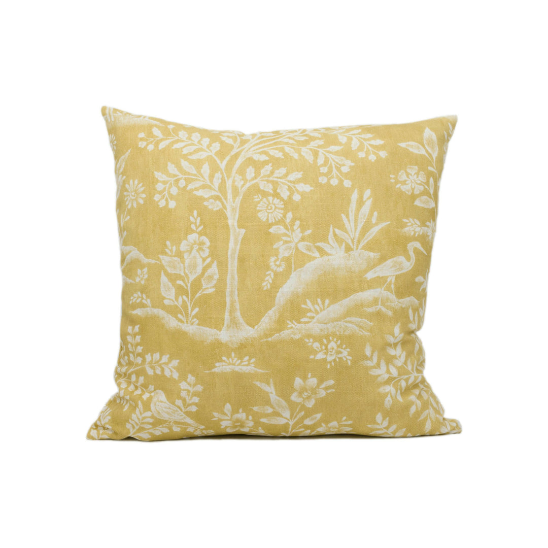 Nina Campbell - Foret - Ochre 1 - Enchanting Green Woodland Wildlife Scenes Cushion Cover - Handmade Throw Pillow - Designer Home Décor.