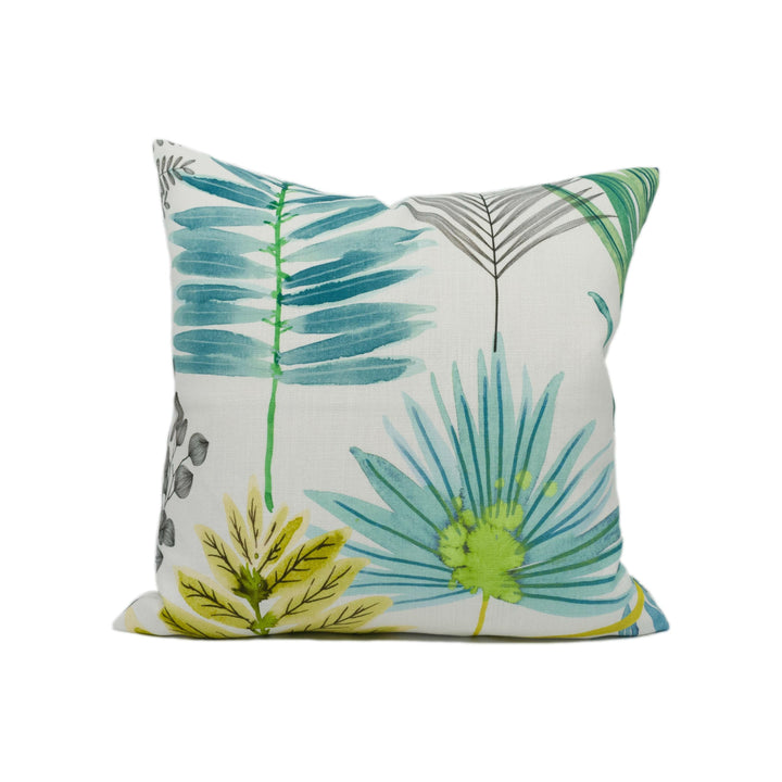 Harlequin - Yasuni - Emerald / Zest - Bright Colourful Painterly Foliage Floral Cushion Cover - Handmade Throw Pillow - Designer Home Décor.
