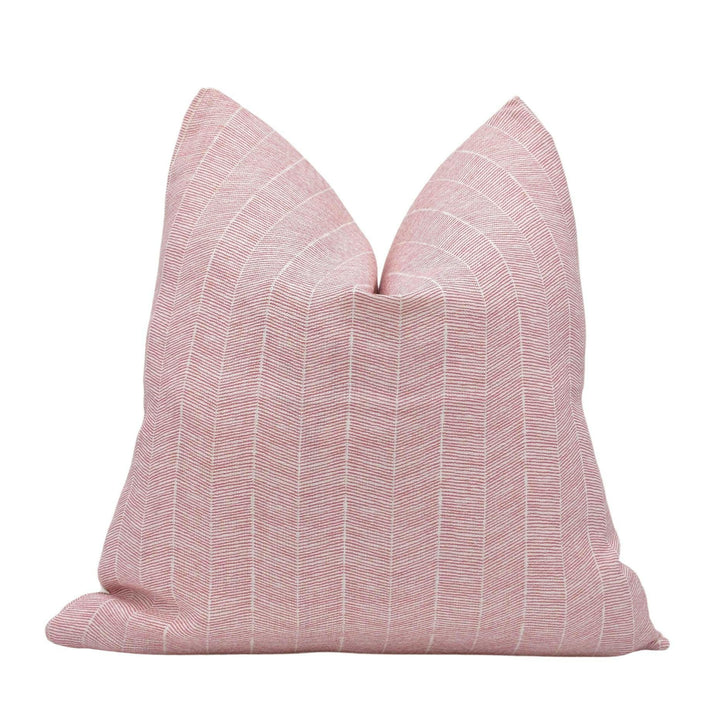 Andrew Martin - Furrow - Pink - Rustic Elegant Herringbone Designer Cushion Cover - Pretty Luxury Throw Pillow - Delicate Home Décor.