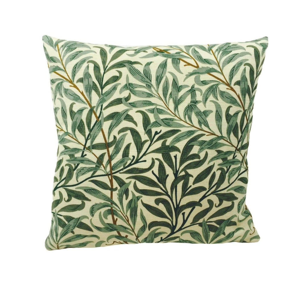 William Morris - Willow Boughs - Cream / Green - Cushion Cover Throw Pillow Designer Home Decor.