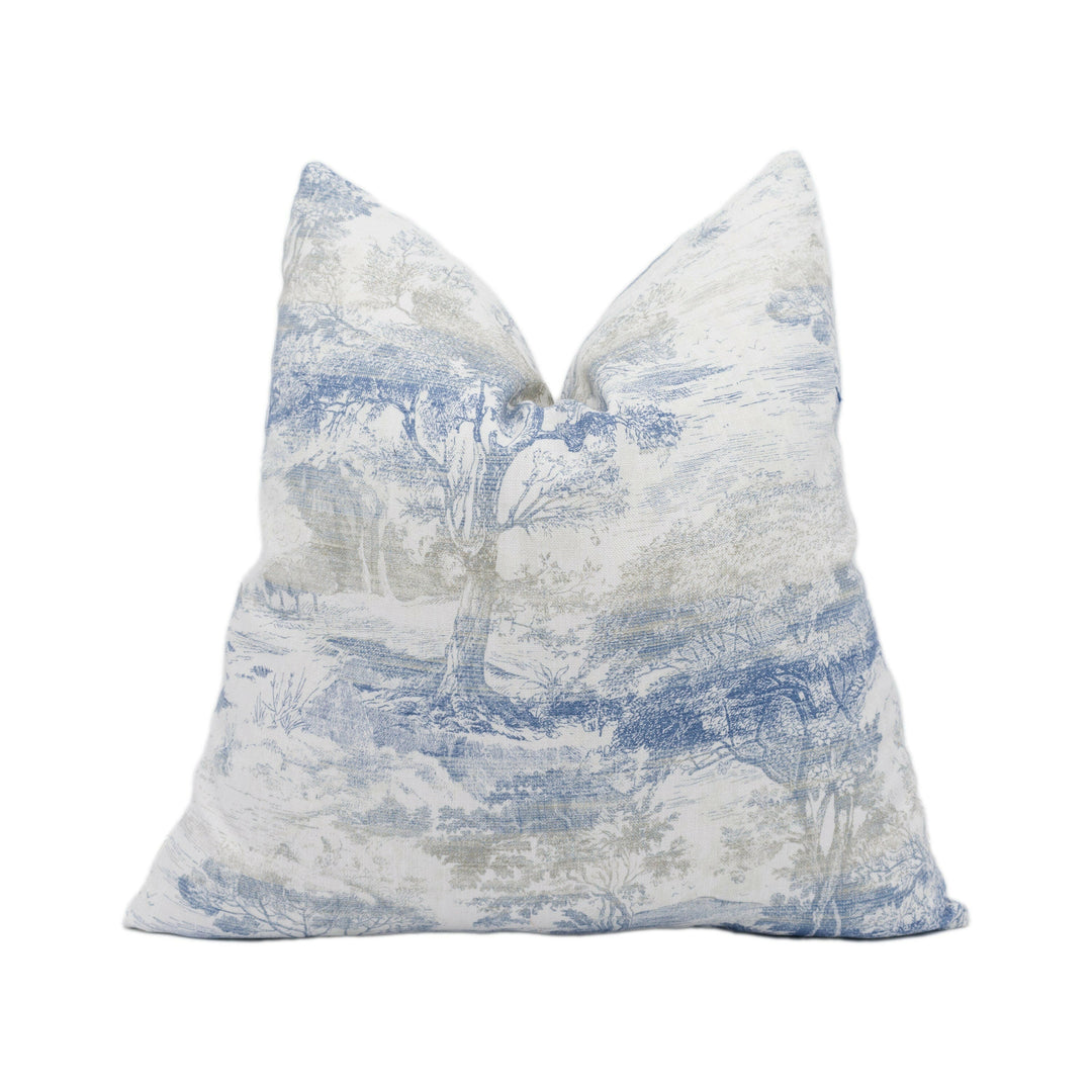 Jane Churchill - Eden - Blue - Handmade Cushion Cover Stunning Throw Pillow Designer Home Décor.