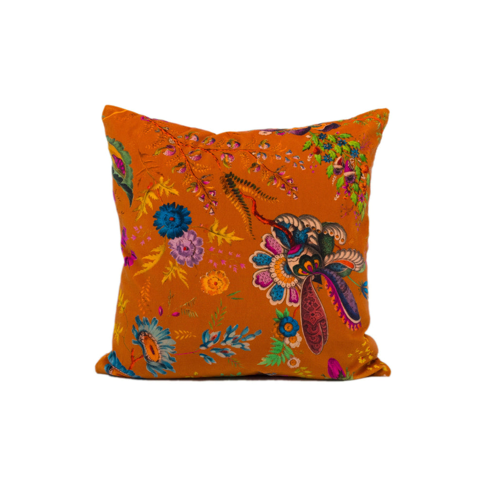 Harlequin - Wonderland Floral - Amber / Lapis / Ruby  - Bright Whimsical Floral Cushion Cover - Handmade Throw Pillow - Designer Home Décor.