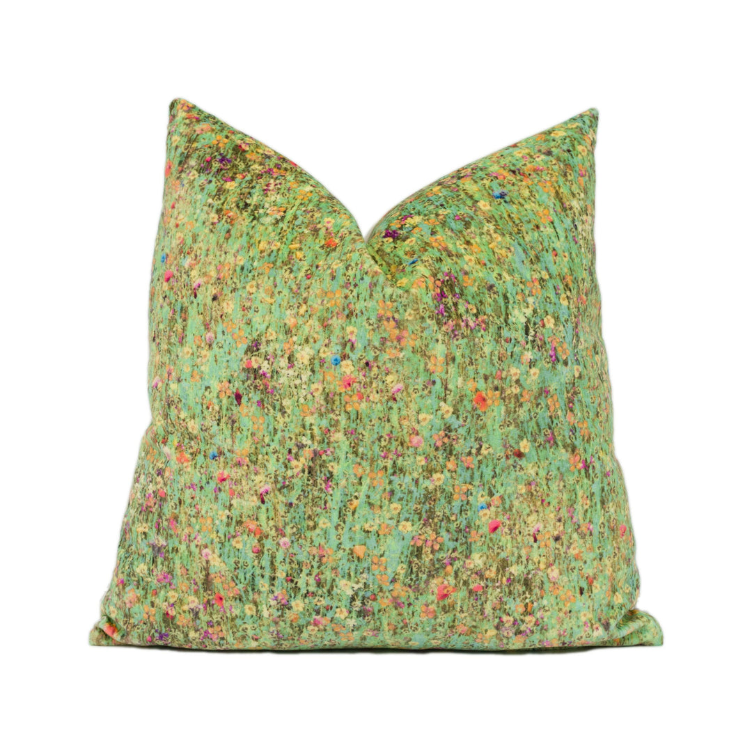 Liberty of London - Mawston Meadow Velvet - Dew - Plush Floral Cushion Cover Throw Pillow Designer Home Décor.