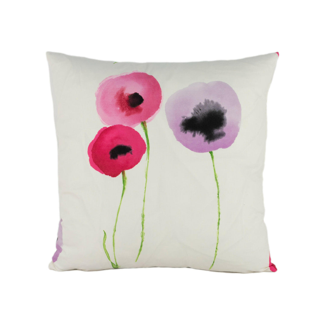 Sanderson - Poppies Watercolour - Pink / Lilac - Stunning Designer Cushion Cover Home Décor Throw Pillow.