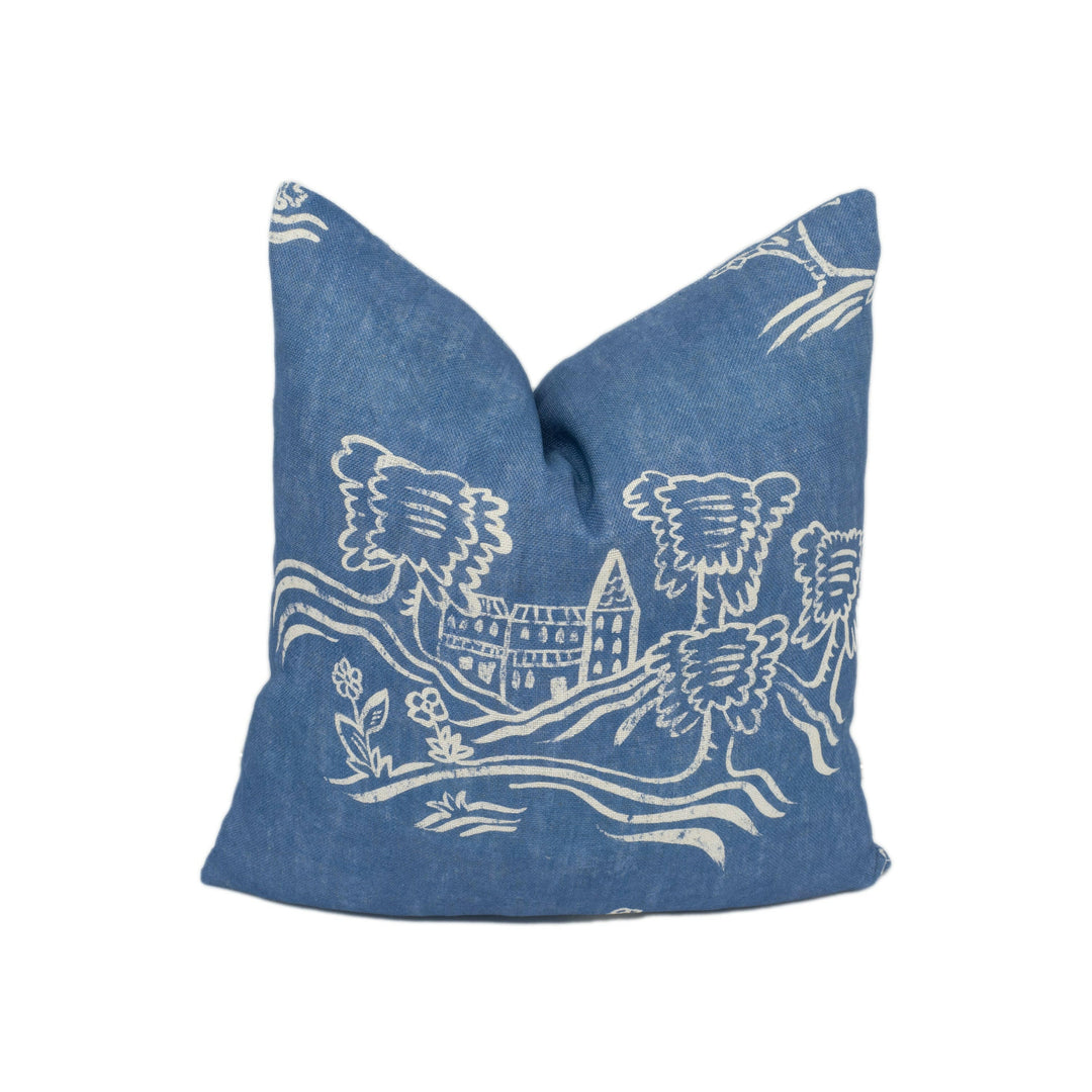 Andrew Martin - Friendly Folk - Happy Blue - Stunning Designer Cushion Cover Home Decor Throw Pillow.