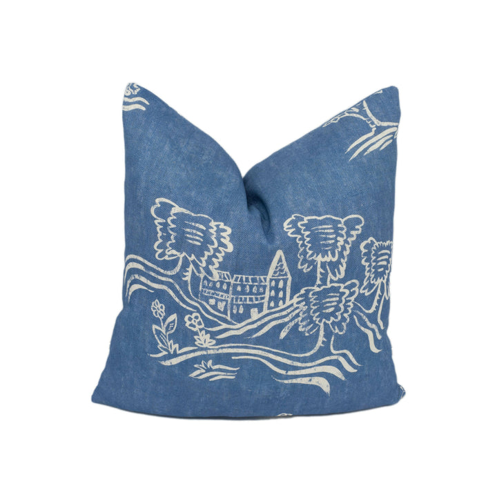 Andrew Martin - Friendly Folk - Happy Blue - Stunning Designer Cushion Cover Home Decor Throw Pillow.