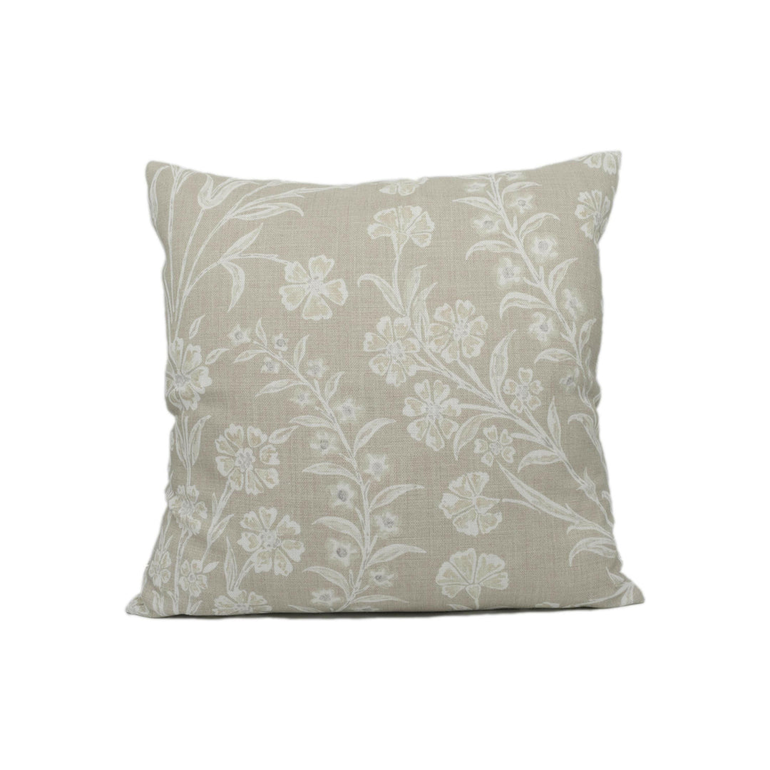 Nina Campbell - Ashdown Chelwood - Dove Grey - Classic Floral Cushion Cover - Handmade Throw Pillow - Designer Home Décor.