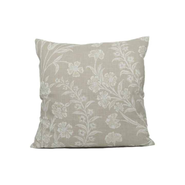 Nina Campbell - Ashdown Chelwood - Dove Grey - Classic Floral Cushion Cover - Handmade Throw Pillow - Designer Home Décor.
