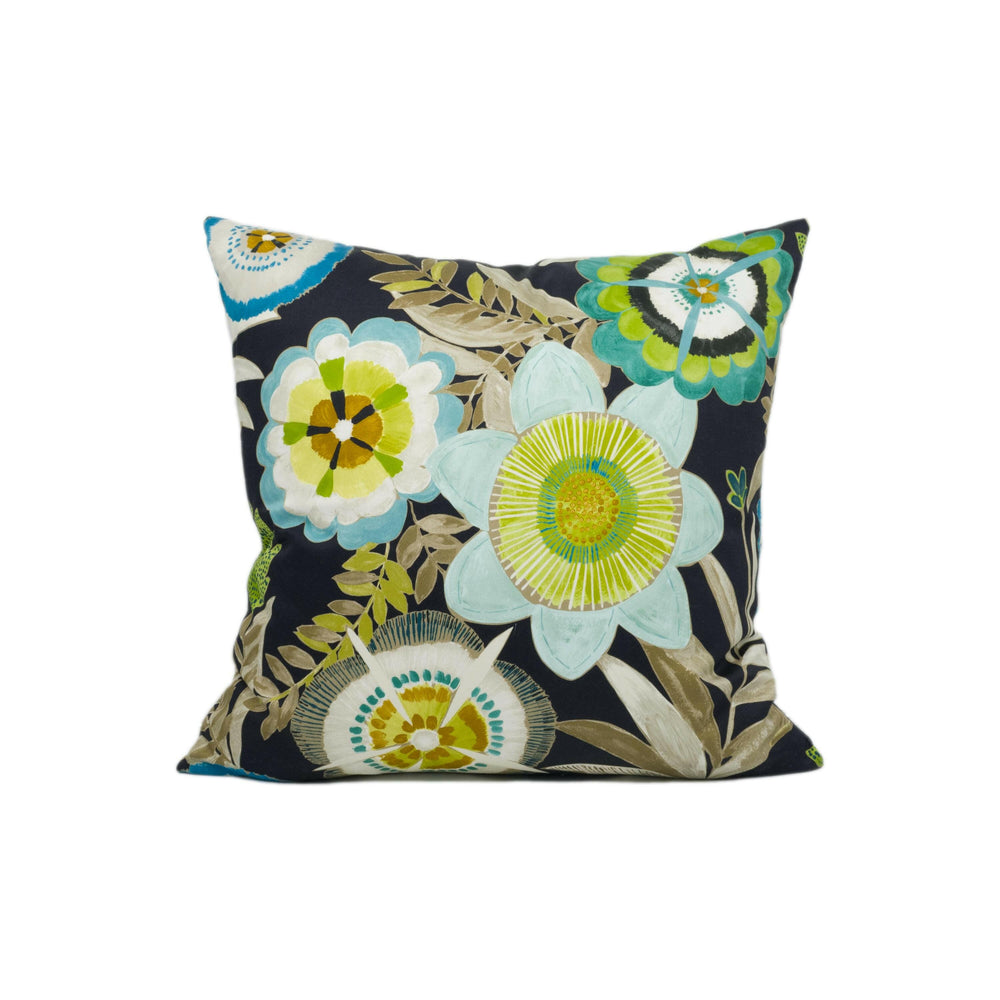 Harlequin - Komovi - Saffron / Lagoon / Citrus - Joyful Modern Artsy Floral Cushion Cover - Handmade Throw Pillow - Designer Home Décor.