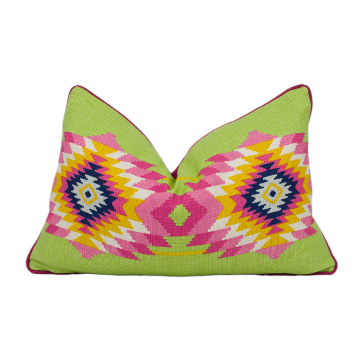 Andrew Martin - Cruz - Cactus - South American Southwest Inspired Contrast Piped Cushion Cover - Handmade Throw Pillow Designer Home Décor.