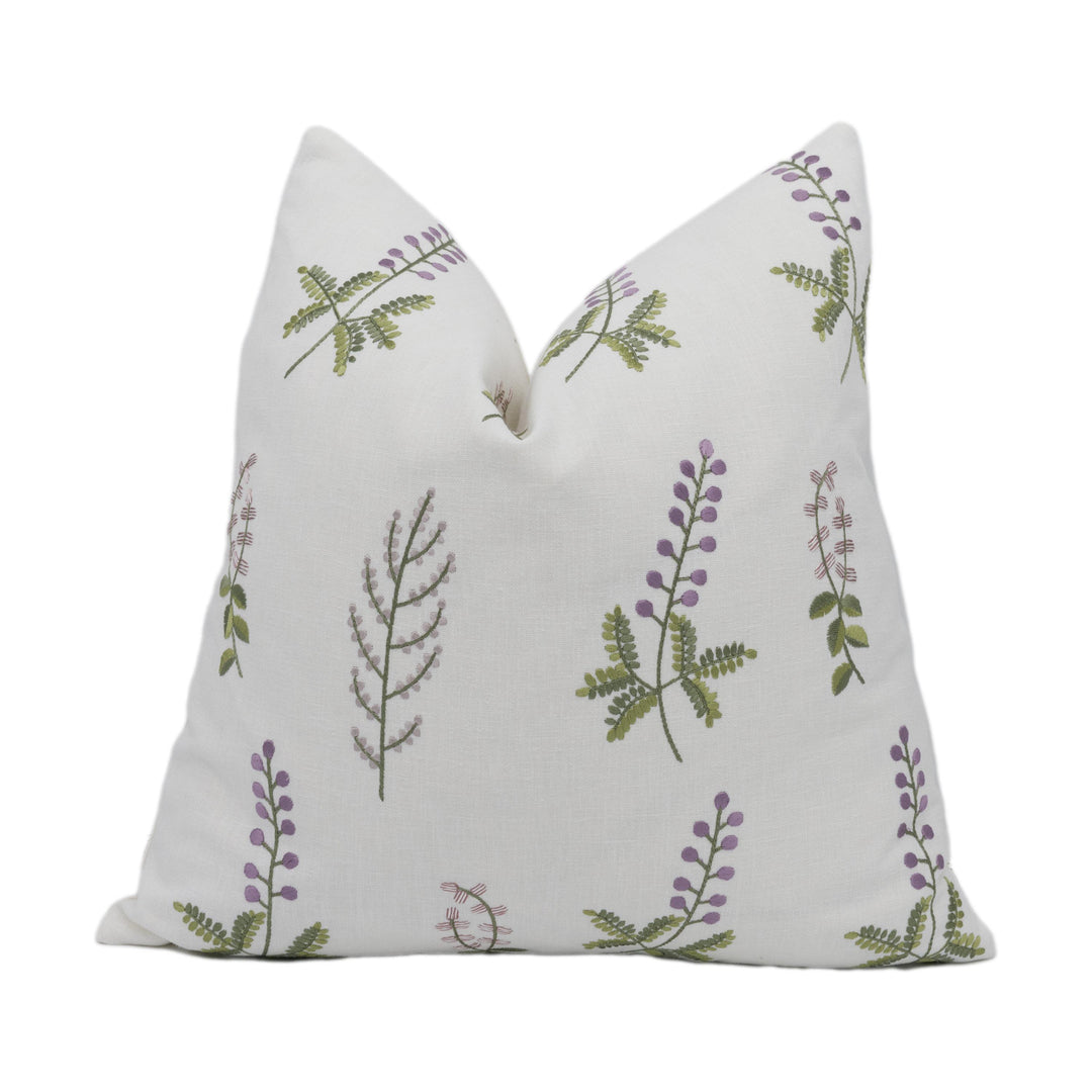 Sanderson Bilberry Celadon / Fig - Folk Botanical Embroidery