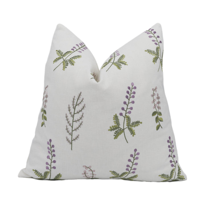 Sanderson Bilberry Celadon / Fig - Folk Botanical Embroidery