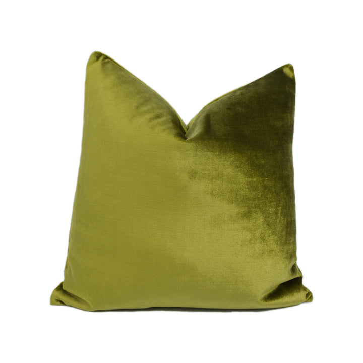 Clarke &amp; Clarke - Allure - Chartreuse - Plush Velvet Statement Cushion