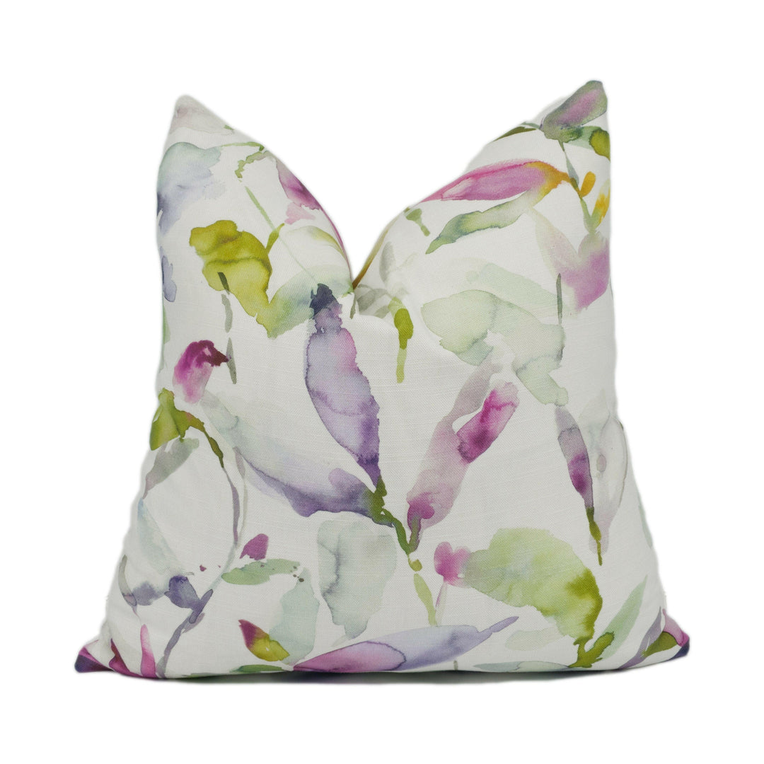 Voyage - Naura - Summer - Abstract Painterly Watercolour Floral Cushion Cover - Handmade Throw Pillow - Designer Home Décor.