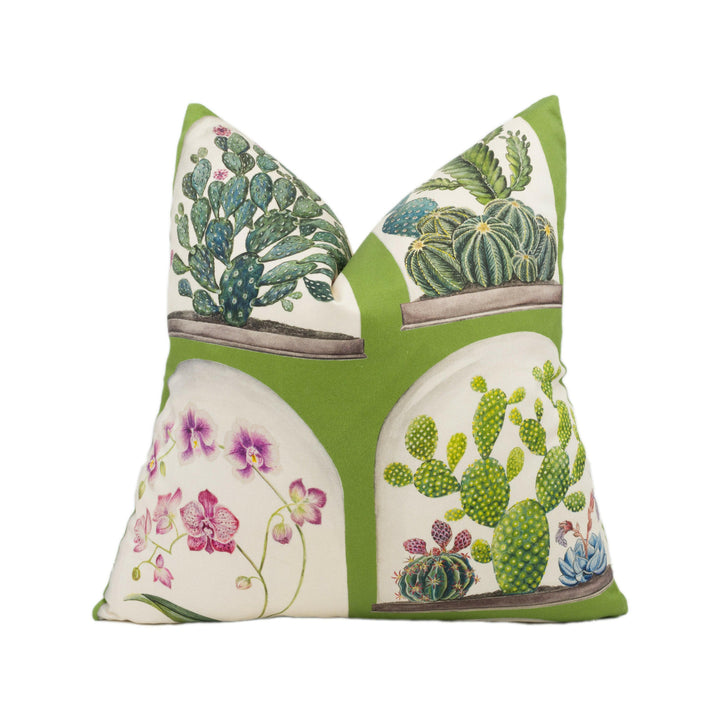 Sanderson - Terrariums - Botanical Green - Stunning Designer Cushion Cover Home Décor Throw Pillow.