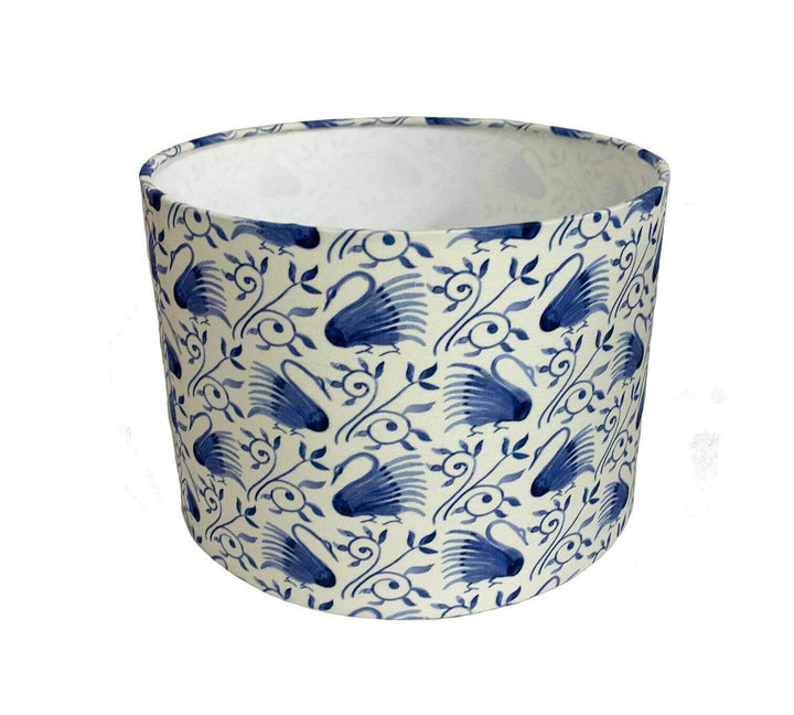 William Morris - Swans - Delft Blue  - Lampshade Stunning Handmade.