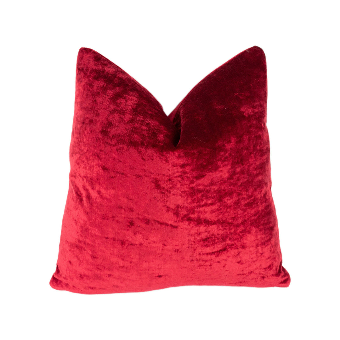 Stunning Red Designer Crushed Velvet Cushion Cover Home Decor Throw Pillow.