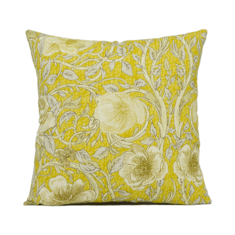Fryetts - Ophelia - Ochre - Colourful Vintage Inspired Cushion Cover - Handmade Throw Pillow - Designer Home Décor.