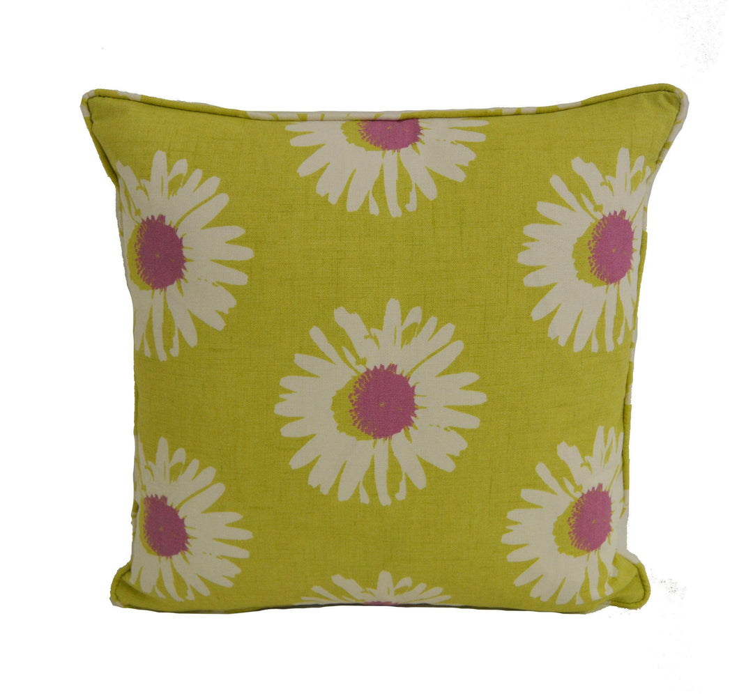 Clarke & Clarke x Studio G - Capri - Berry - Lovely Self-Piped Daisy Cushion Cover Throw Pillow Designer Home Decor.