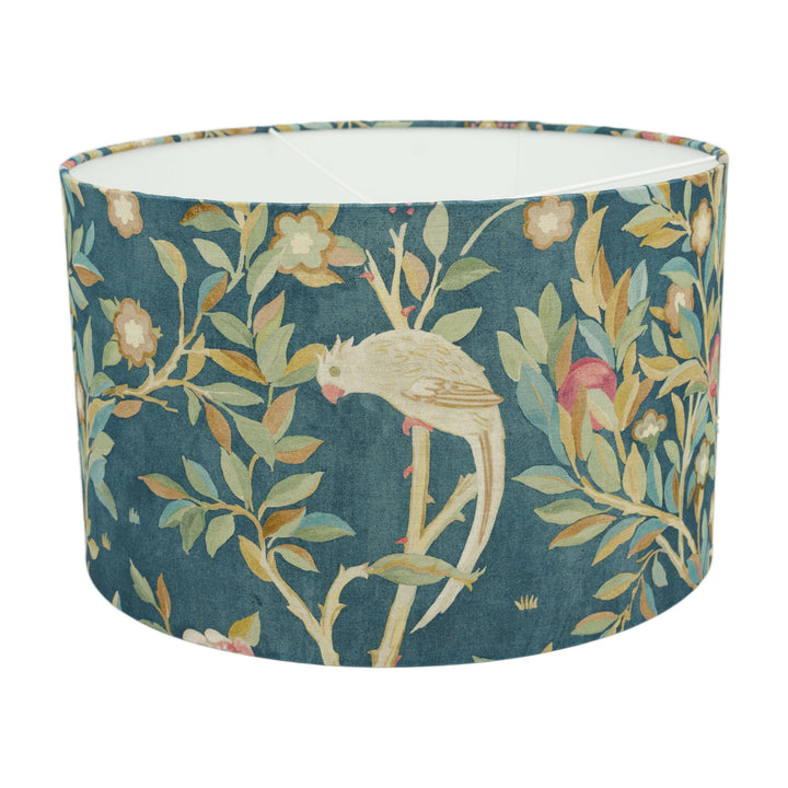 William Morris - Melsetter - Indigo - Lampshade - Ceiling Light -  Elegant Classic Bird Design Handmade Designer Home Décor.