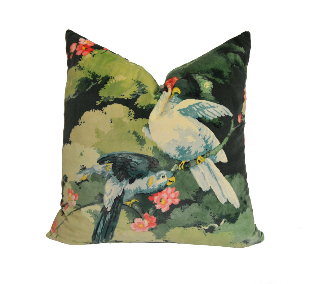 Linwood - Jungle Jive Velvet Navy - Stunning Designer Cushion Cover Pillow Throw Home Decor.