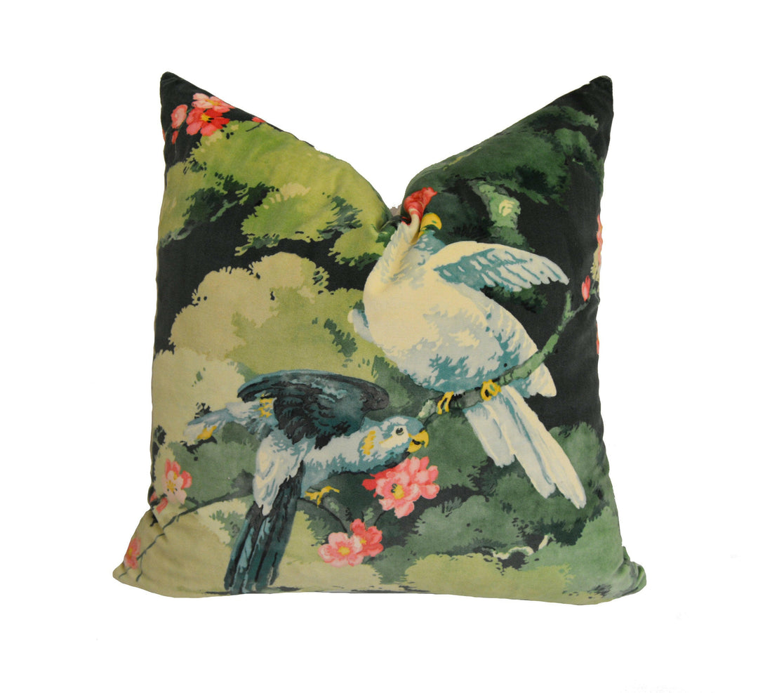 Linwood - Jungle Jive Velvet Navy - Stunning Designer Cushion Cover Pillow Throw Home Decor.