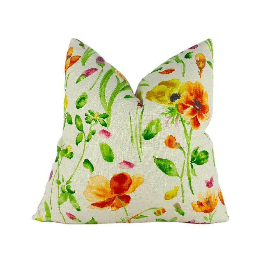 Sanderson - Spring Flowers - Wine / Paprika - Stunning Traditional Floral Designer Cushion Cover - Luxury Throw Pillow - Handmade Home Decor.