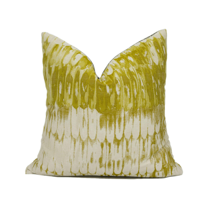 Harlequin - Pontia - Ochre / Steel - Striking Abstract Feather Ombré Cushion Cover - Handmade Throw Pillow - Designer Home Décor.