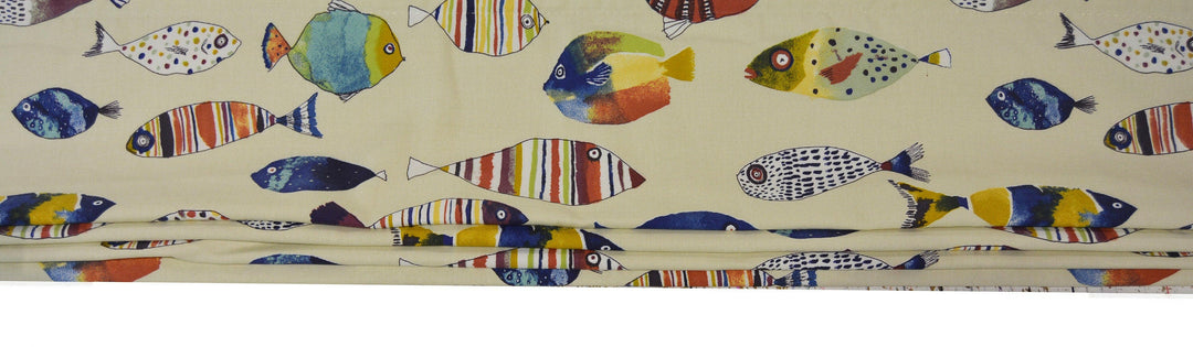 Prestigious Textiles - Gone Fishing - Tropical - Made To Measure Professionally Made Roman Blind.