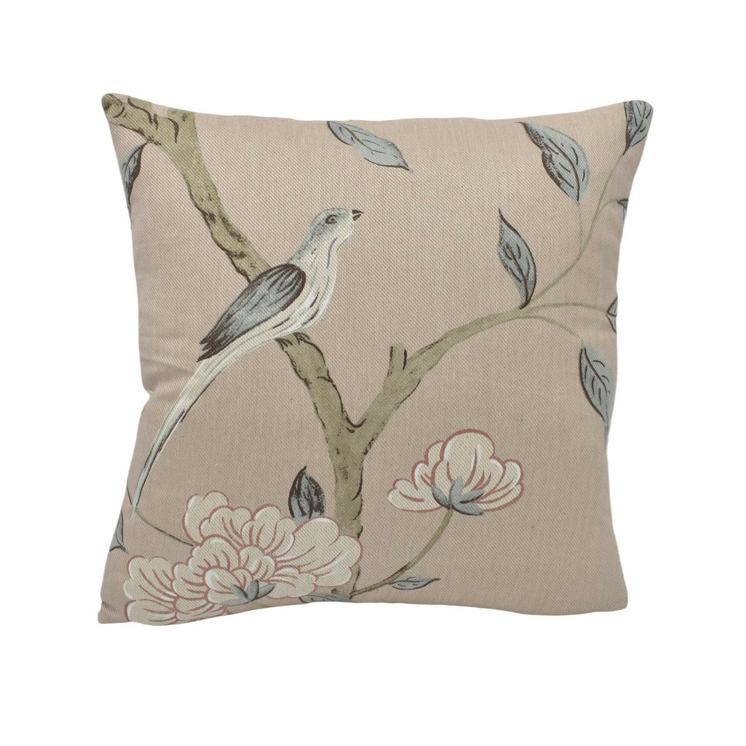 Zoffany - Eleonora Print - Tuscan Pink - Elegant Romantic Designer Cushion Cover - Swedish Inspired Pillow Cover - Pink Custom Floral Pillow.