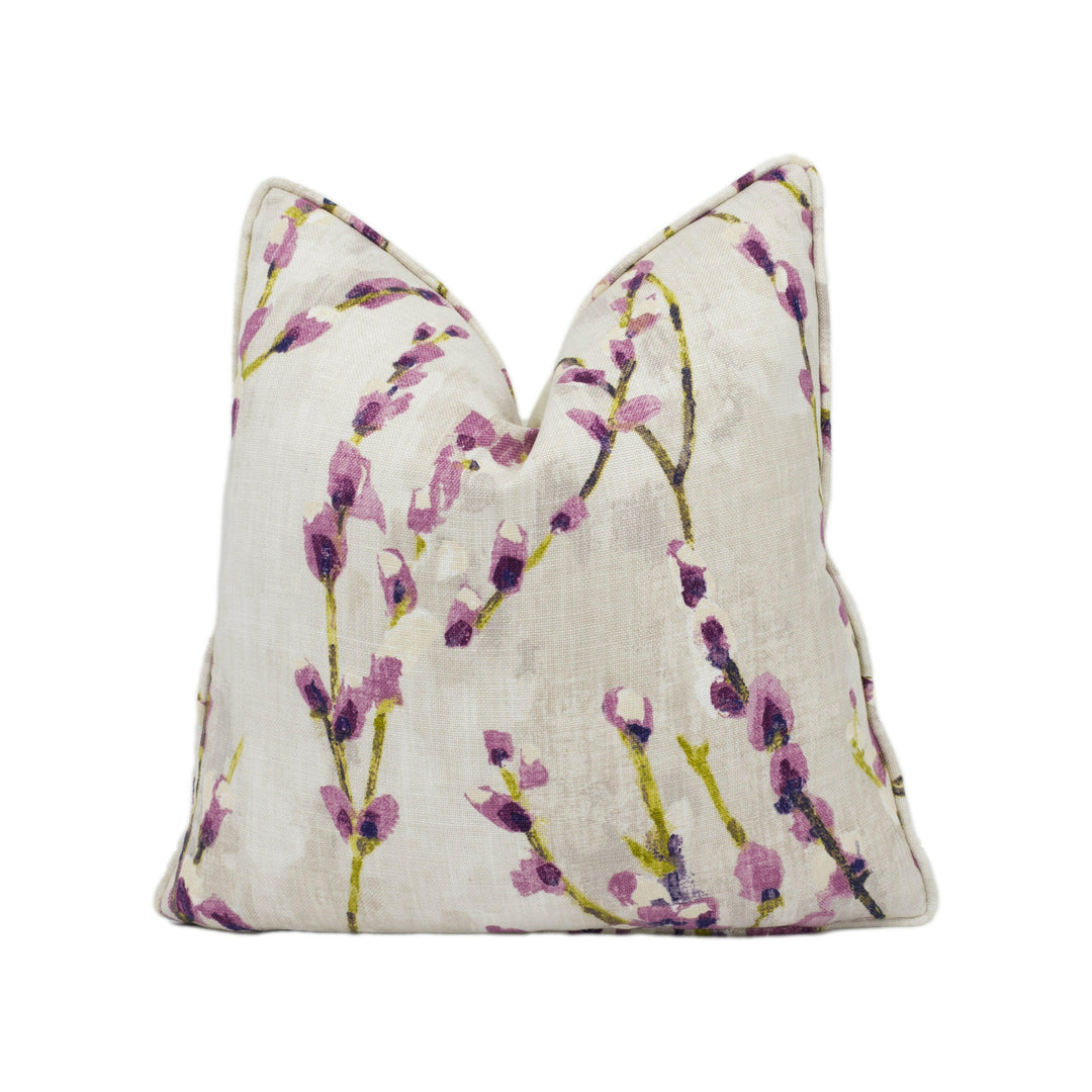 Harlequin - Salice - Plum - Vibrant Floral Designer Cushion Cover Throw Pillow Handmade Home Décor.