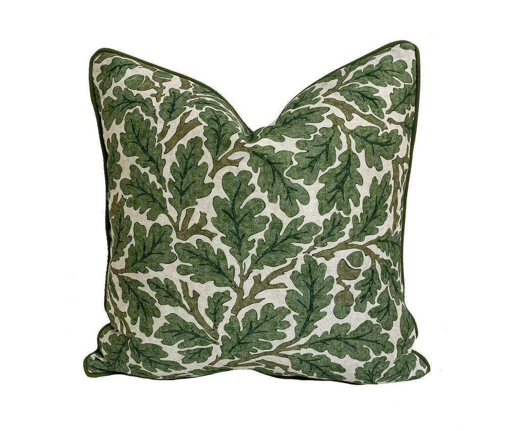 William Morris - Oak - Forest / Cream - Cushion Cover Throw Pillow Designer Home Decor.