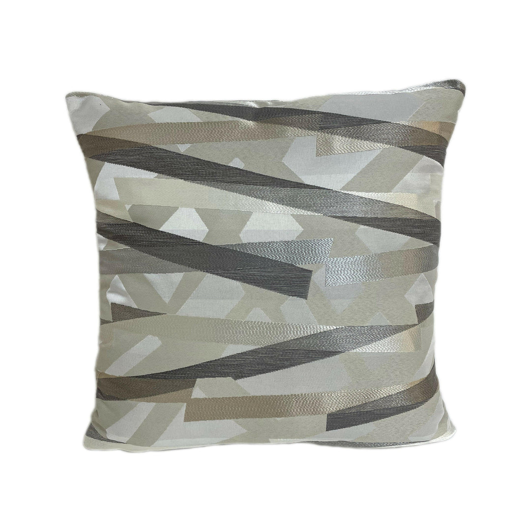 Harlequin - Diffinity - Oyster / Pumice - Stunning Woven Embroidered Effect Cushion Cover Throw Pillow Designer Home Decor.