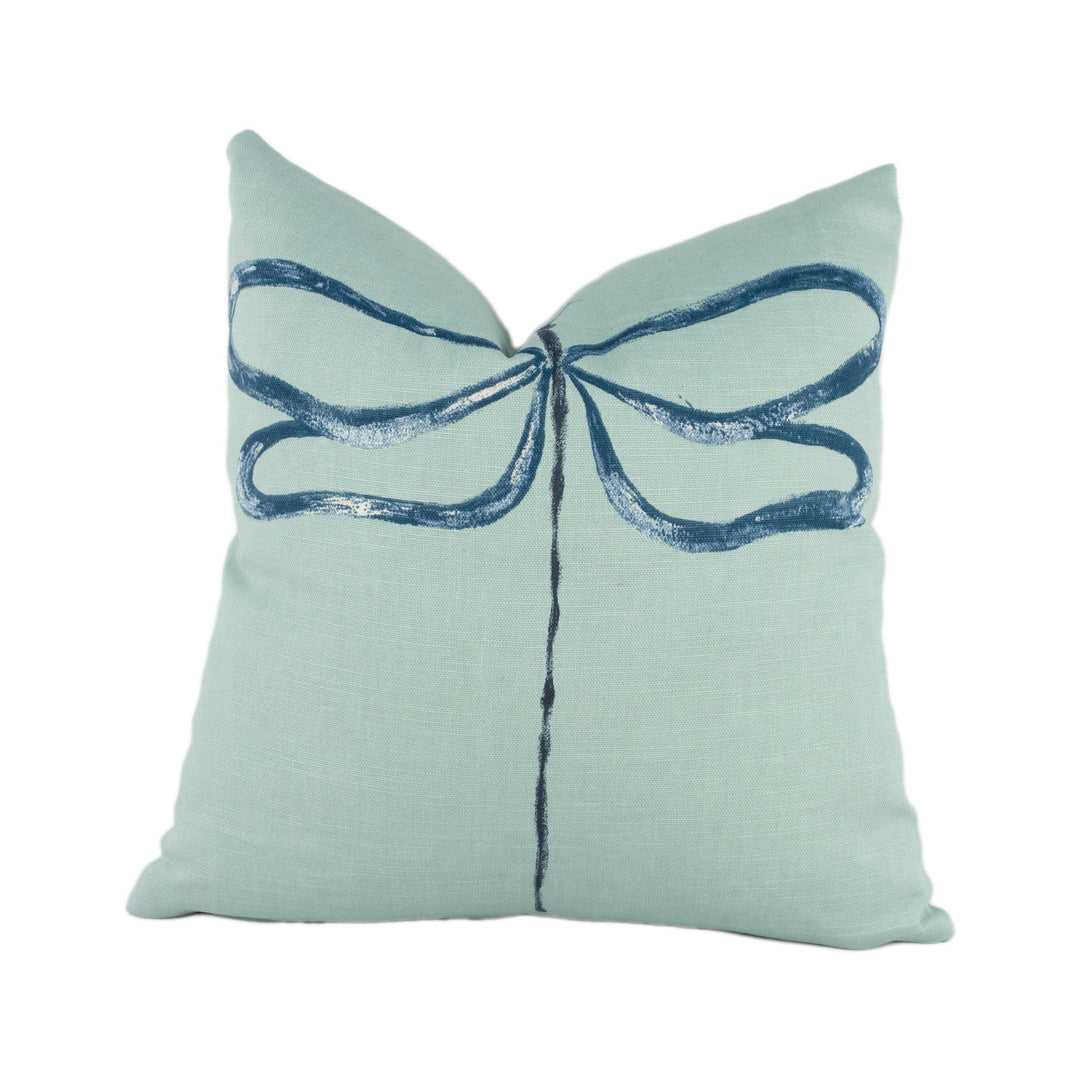 Scion - Dragonfly - Marine - Japanese Meets Scandinavian Dragonfly Cushion Cover Handmade Throw Pillow Designer Home Decor.