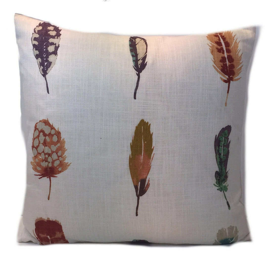 Harlequin - Limosa - Papaya / Lagoon / Loganberry - Exotic Feather Cushion Cover Throw Pillow Designer Home Decor.