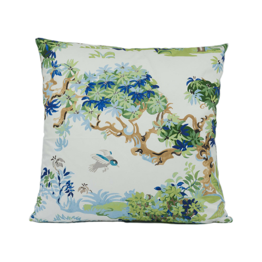 Thibaut - Mystic Garden - Blue and Green - Sophisticated Cushion Cover Handmade Throw Pillow Designer Home Décor.