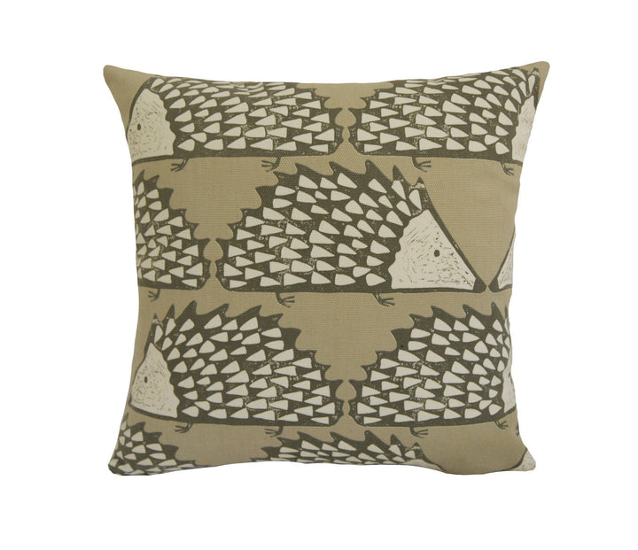 Scion - Spike - Mink - Cute Geometric Hedgehog Cushion Cover Handmade Throw Pillow Designer Home Decor.