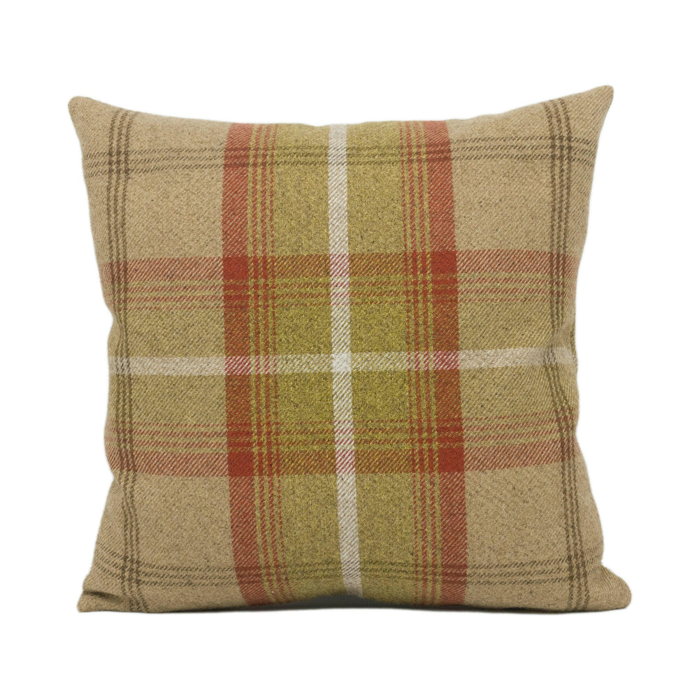 Porter & Stone - Balmoral - Rust - Plaid Tartan Cushion Cover - Handmade Throw Pillow - Designer Home Décor.