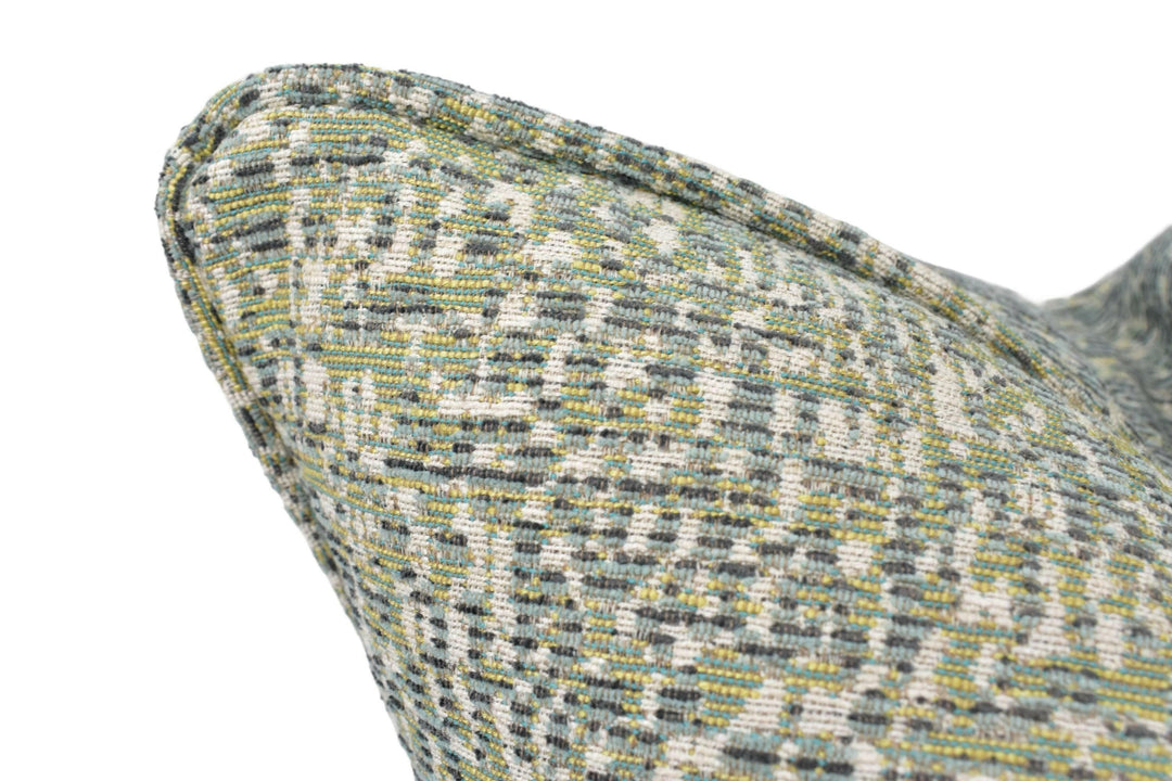 Clarke &amp; Clarke - Orion - Mineral  - Fun Modern Pixelated Woven Designer Cushion Cover - Luxury Weave Throw Pillow - Handmade Home Decor.