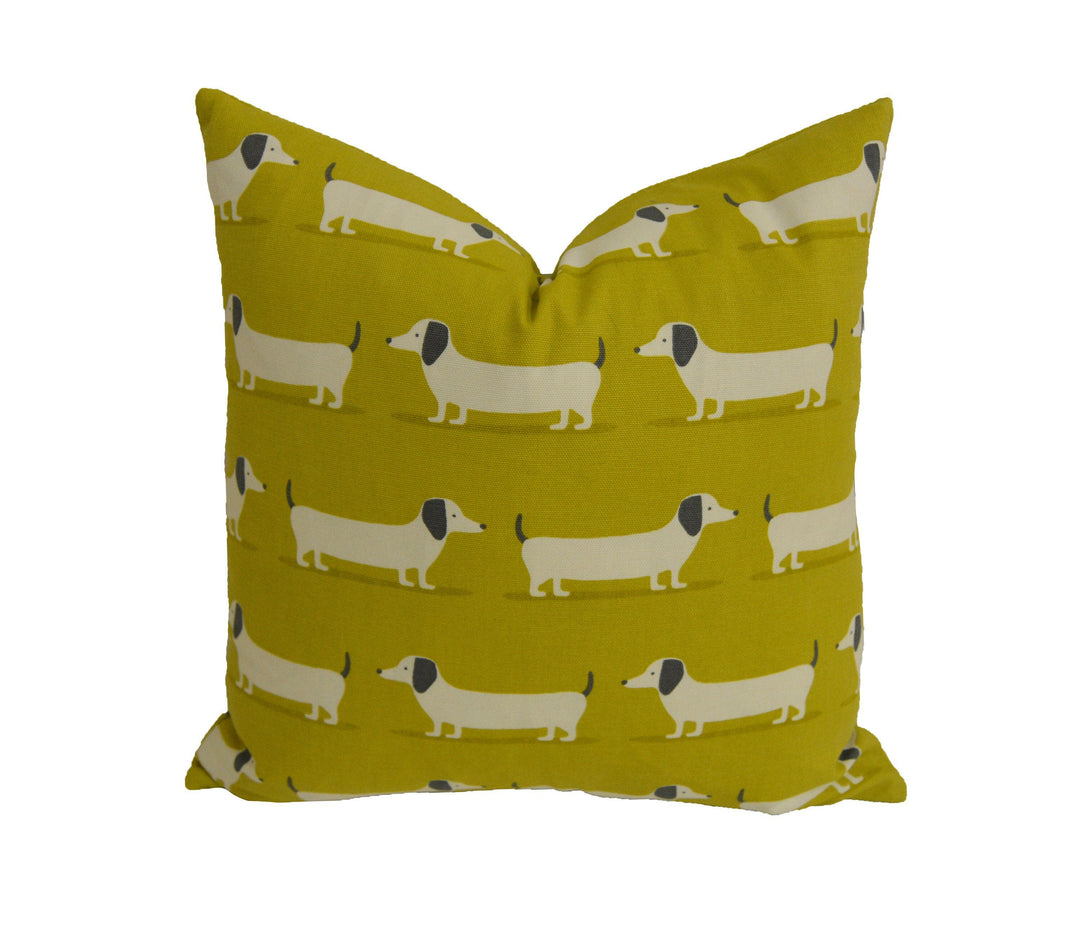 Fryetts - Hound Dog - Ochre - Cushion Cover  Pillow Throw Stunning.