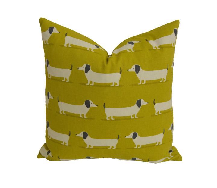 Fryetts - Hound Dog - Ochre - Cushion Cover  Pillow Throw Stunning.