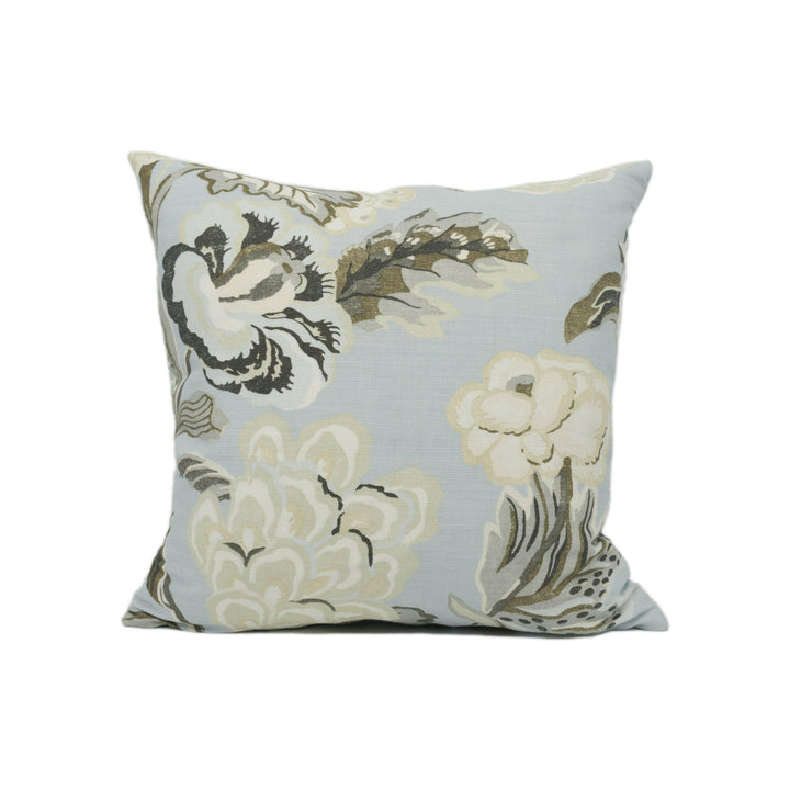 Thibaut - Navesink - Aqua - Elegant Floral Cushion Cover - Handmade Throw Pillow - Designer Home Décor.
