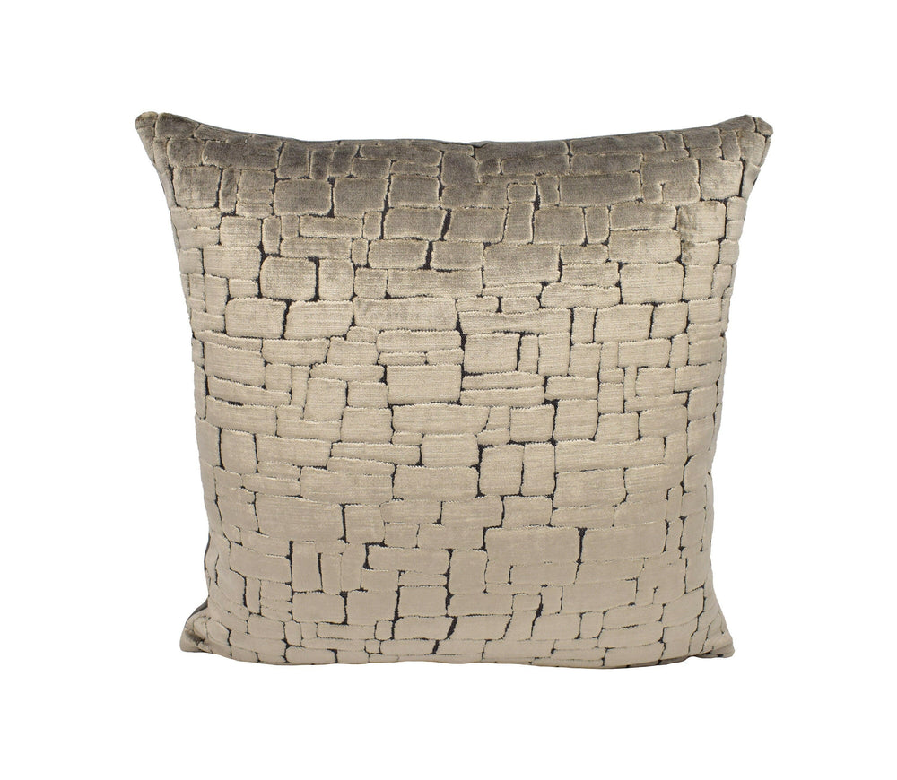 Harlequin - Ascent - Cappuccino and Chocolate - Stunning Cut Velvet Cushion Cover Throw Pillow Designer Home Decor.