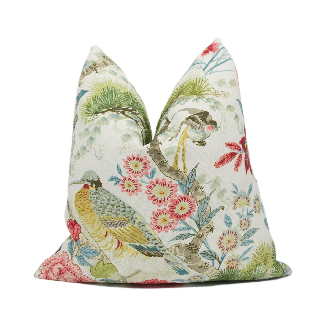 Scalamandre - Shenyang - Bloom - Timeless Traditional Chinoiserie Designer Cushion Cover - Handmade Throw Pillow Luxury Home Décor.