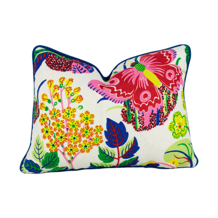 Schumacher - Exotic Butterfly - Spring - Signature Josef Frank Whimsical Butterfly Designer Cushion Cover - Luxury Throw Pillow - Handmade.