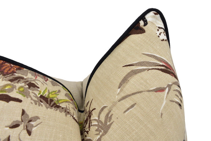 Schumacher – Pointers – Tan – Cushion Cover – Heritage Hunting Scene on Linen