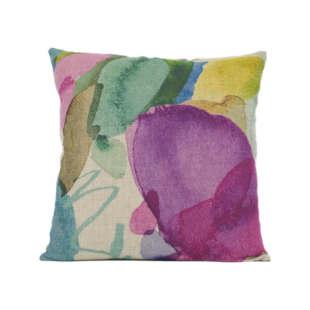 Bluebellgray - Big Archie - Linen - Stunning Watercolour Cushion Cover Handmade Throw Pillow Designer Home Décor.