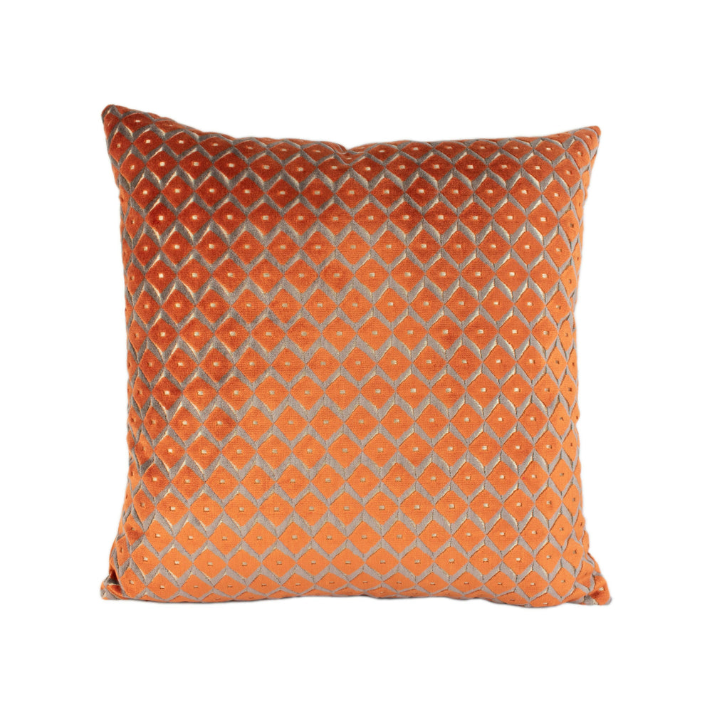 Jane Churchill - Mimosa - Burnt Orange - Stunning Designer Velvet Cushion Cover Home Décor Throw Pillow.